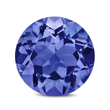(Pack of 5) Round Simulated Tanzanite CZ